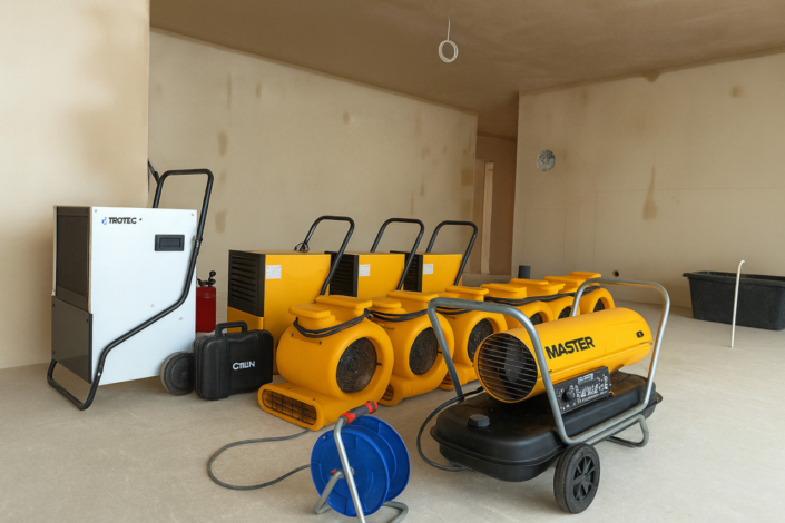 Osuszanie tynków maszynowych